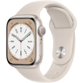 Apple Watch Series 8, 41 mm, алюминий цвета "сияющая звезда", спортивный ремешок "сияющая звезда" (MNP63)