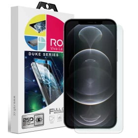 Защитное стекло Rofi Duke 2.5D для iPhone 12 Pro / iPhone 12 полноразмерное, прозрачное