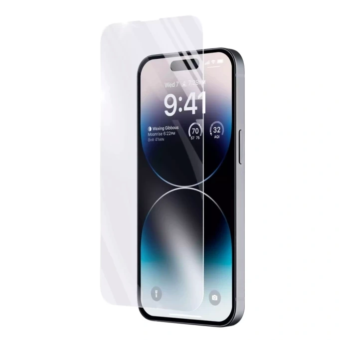 Защитное стекло Anank CURVED Reinforced Edge 2.5D для iPhone 16 Plus / iPhone 15 Plus, Прозрачное. Фото 1