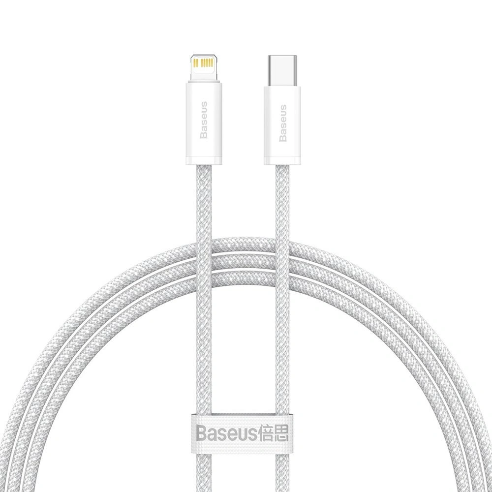 Кабель Baseus Dynamic Series Fast Charging Data Cable Type-C to Lightning 20W 1м, White (CALD000002). Фото 1