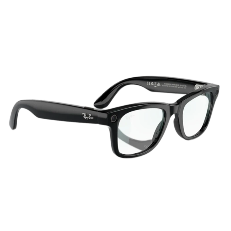 Умные очки Ray Ban Wayfarer RW4006 Shiny Black/Clear 150-50mm (601/SB50). Фото 4