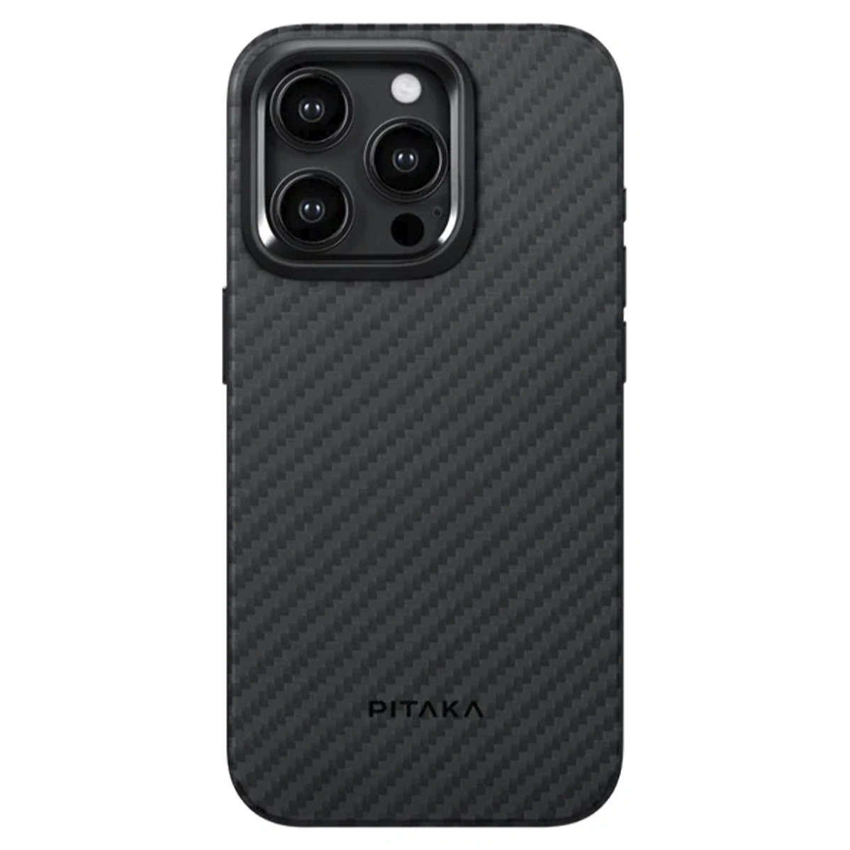 Накладка противоударная Pitaka MagEZ Case Pro 4 для iPhone 15 Pro Max, Чёрно-серая, арамид (KI1501PMP). Фото 1
