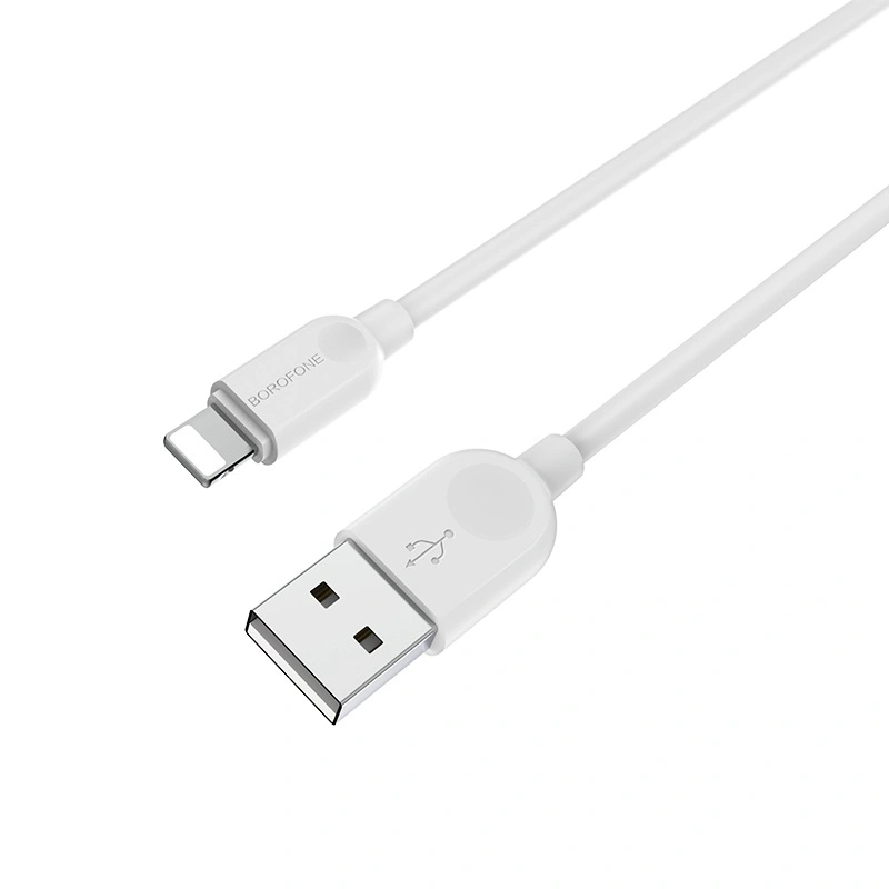 Кабель Borofone BX14 LinkJet USB to Lightning 2m, White. Фото 3