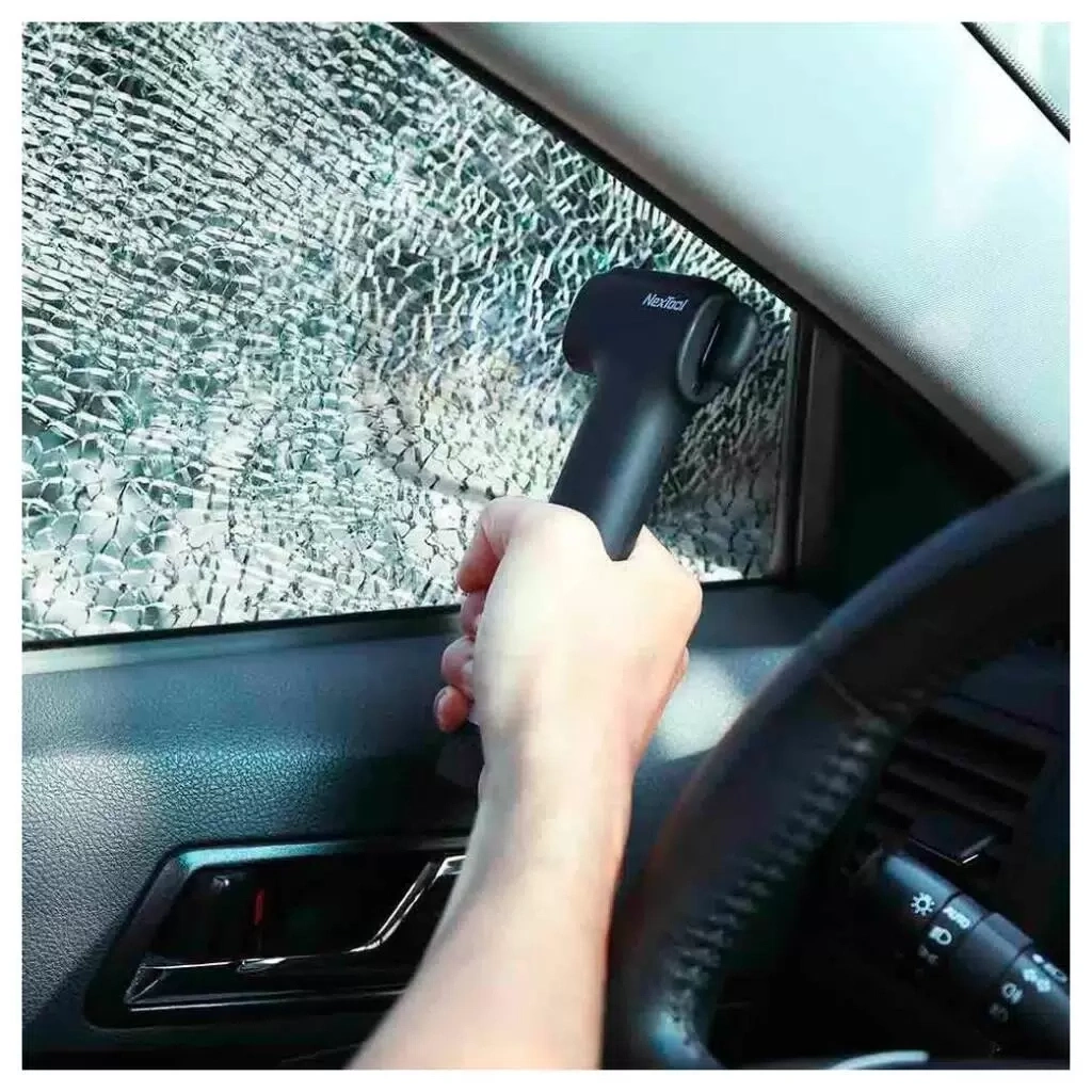 Автомобильный многофункциональный молоток NexTool Multifunction Survival Hammer, Black (KT5531). Фото 4