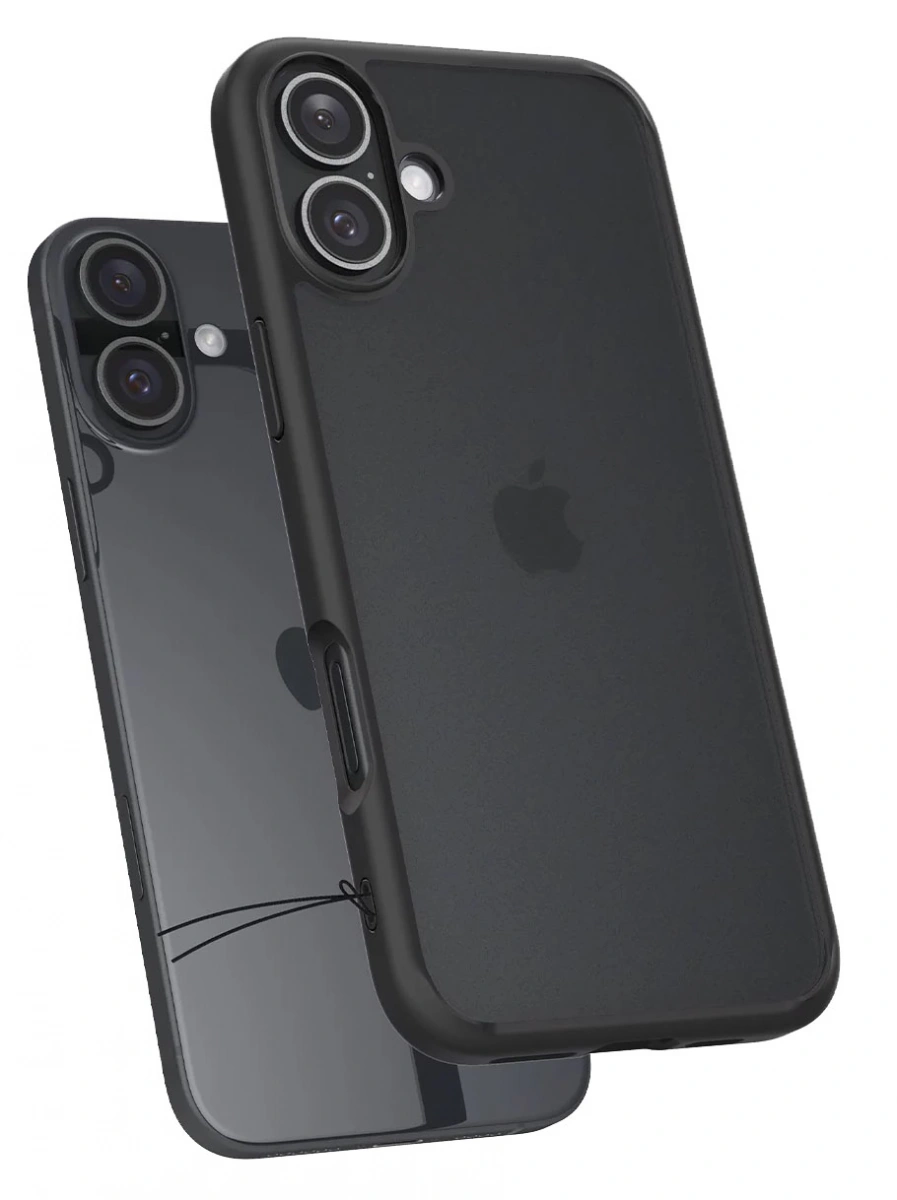 Накладка Spigen Ultra Hybrid для iPhone 16, Frost Black (ACS08200). Фото 6