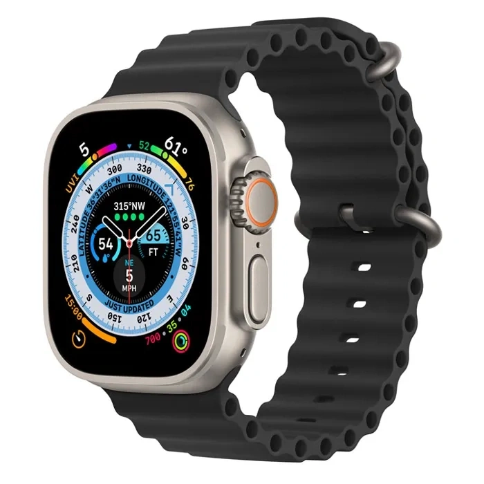 Ремешок Ocean Silicone для Apple Watch 38/40/41/42мм, Black. Фото 1