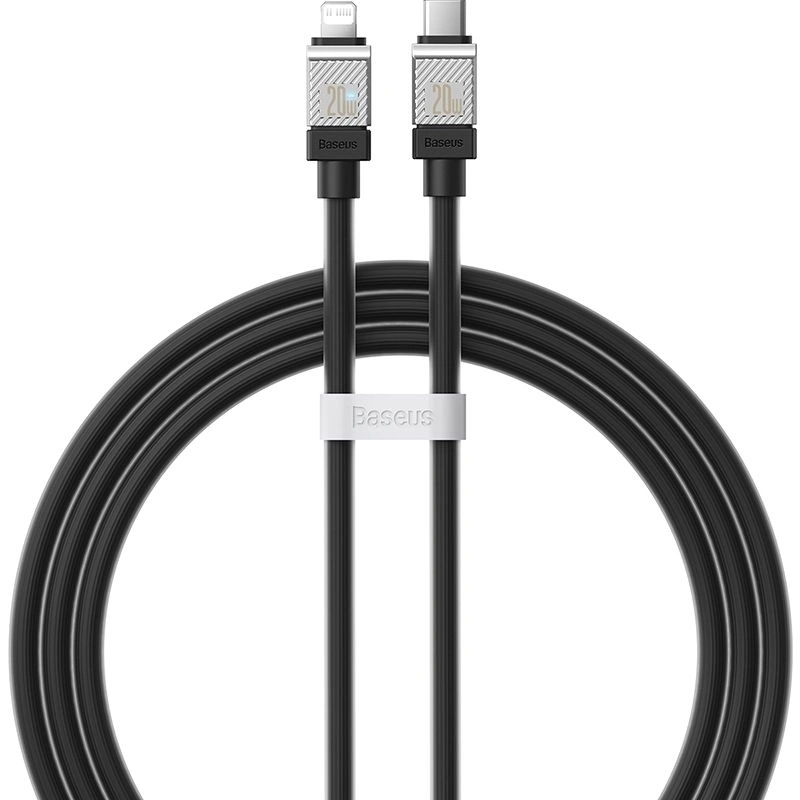 Кабель Baseus CoolPlay Series Fast Charging Cable Type-C - iP 20W 2m, Чёрный (CAKW000101). Фото 1