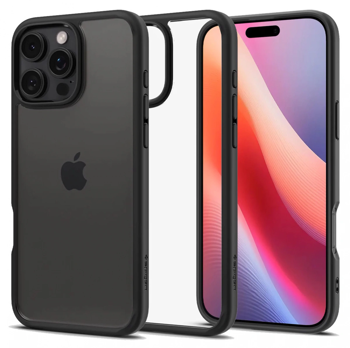 Накладка Spigen Ultra Hybrid для iPhone 16 Pro, Matte Black (ACS08125). Фото 1