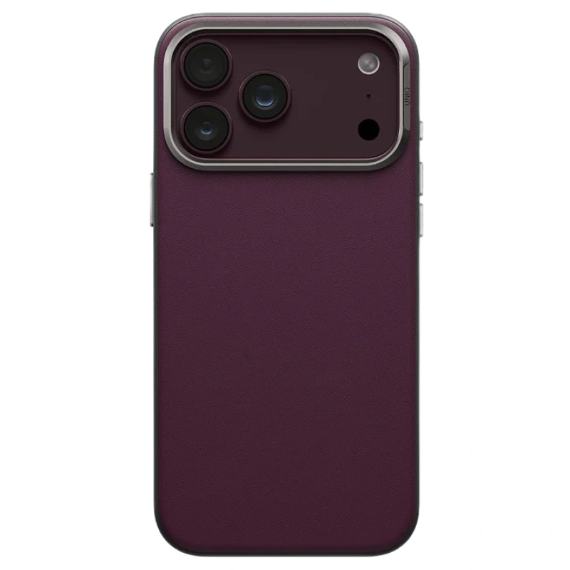 Накладка Uniq для iPhone 18 Pro Max / iPhone 17 Pro Max Lyden DS Vegan Leather Case (MagSafe), Deep Maroon (IP6.9P(2026)-LDSMDMRN). Фото 2