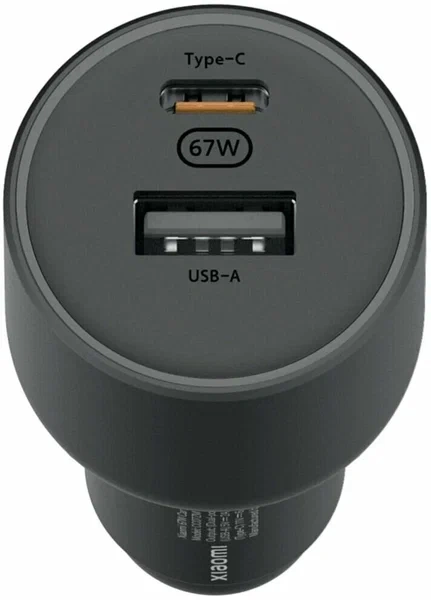 Автомобильное зарядное устройство Xiaomi 67W Car Charger (USB-A + Type-C), Black. Фото 2