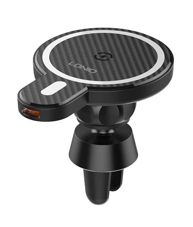 Держатель с беспроводной зарядкой LDNIO 15W Magnetic Wireless Charging (MA20). Фото 4