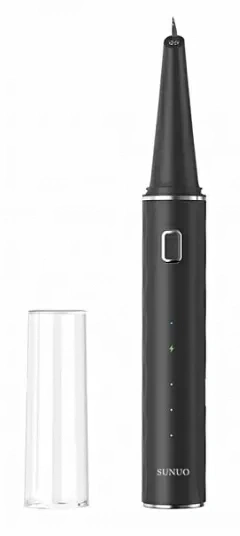 Портативный ультразвуковой скалер для чистки зубов Sunuo T12 Pro Smart Visual Ultrasonic Dental Scaler, Чёрный. Фото 1