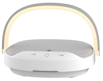 Колонка WiWU 3 in 1 Wireless Charging Desk Lamp Speaker Y1 с беспроводной зарядкой и лампой, White. Фото 2