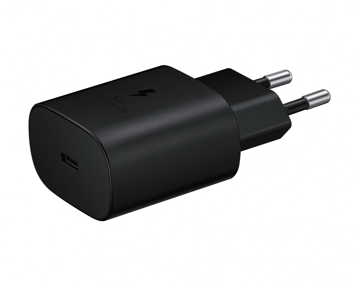 Сетевое зарядное устройство Samsung USB-C 25W, EP-TA800, Чёрное (EP-TA800NBEG). Фото 1