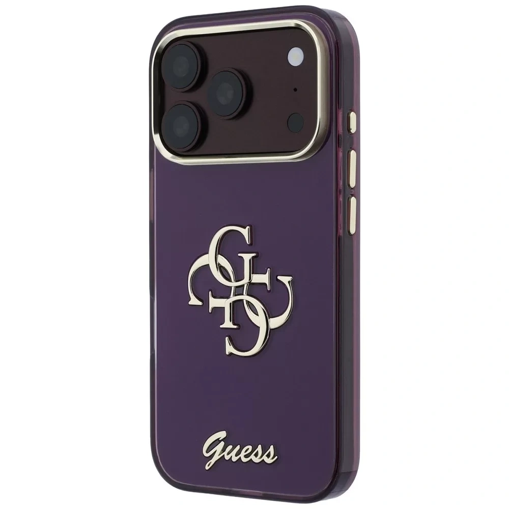 Накладка Guess для iPhone 18 Pro Max / 17 Pro Max IML 4G Big and Script metal logo & Cam Hard, Burgundy (GUHCP18X5HC4MLSU). Фото 4