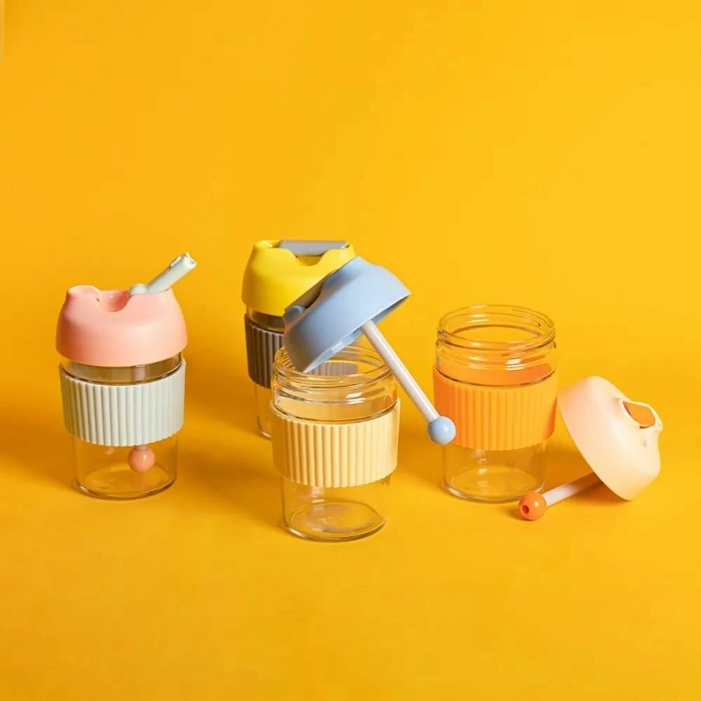 Термокружка Kiss Kiss Fish Rainbow 365ml, Orange Pink (G-U36W). Фото 3