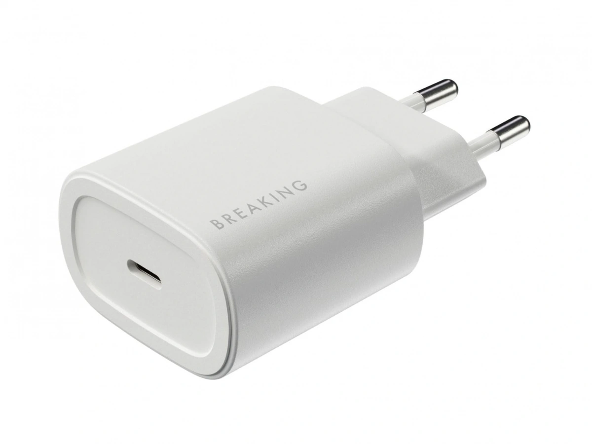 Сетевое зарядное устройство Breaking USB-C P-06 25W, Белое. Фото 3