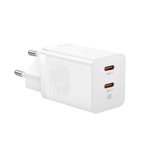 Сетевое зарядное устройство Baseus GaN5 Pro Fast Charger C+C 40W, Белое (CCGP180102). Фото 2
