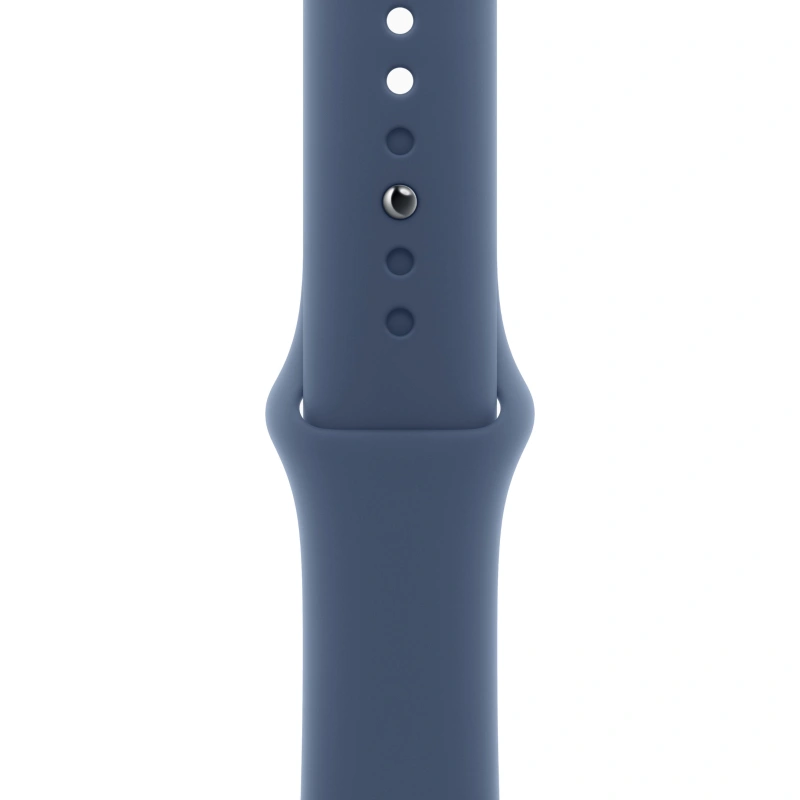 Apple Watch SE 2024, 44 мм, алюминий цвета "серебро", Denim Sport Band, M/L (MXER3). Фото 3
