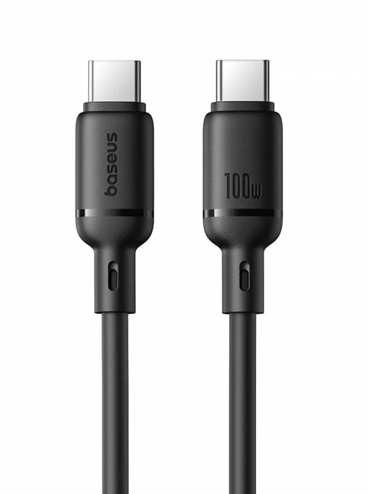 Кабель Baseus Silky Series Type-C to Type-C 100W 2м, Чёрный (P10377704113-01). Фото 2