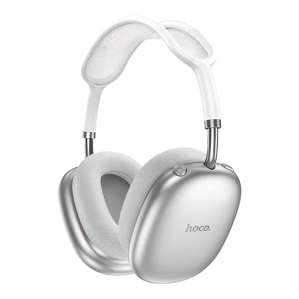 Беспроводные наушники Hoco W55 Plus Happiness ANC BT, Серебристые (Silver). Фото 1