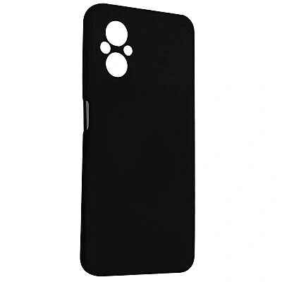 Накладка Silicone Case Logo для Poco M5 4G, Чёрная. Фото 1