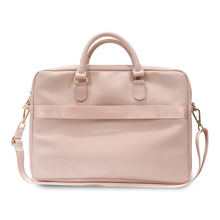 Сумка для ноутбука Guess 15"/16" PU Grained leather Bag 4G metal logo with Zipper, Pink (GUCB15ZPGSTEGP). Фото 2