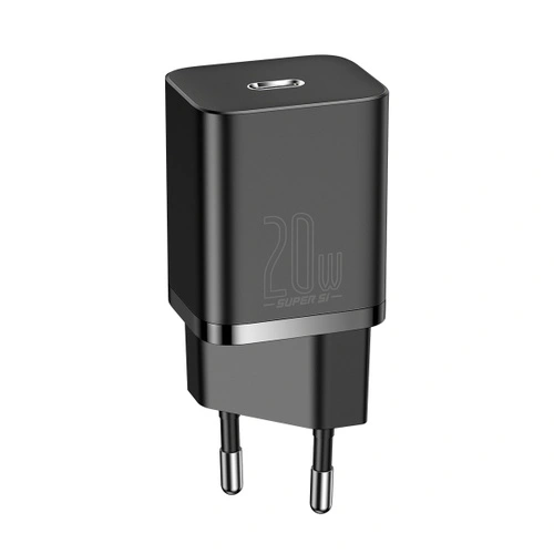 Сетевое зарядное устройство Baseus Super Si Quick charger 1C 20W EU, Black (CCSUP-B01). Фото 1
