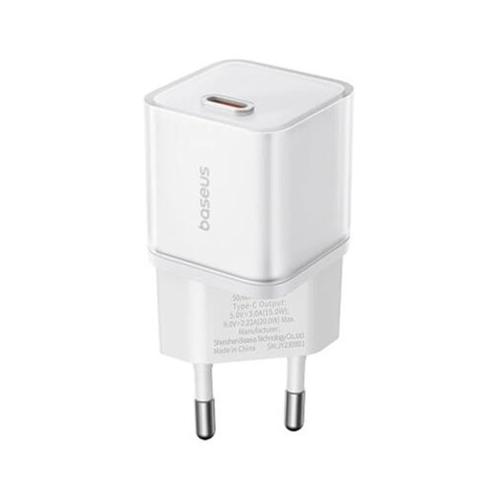Сетевое зарядное устройство Baseus GaN5S Fast Charger 20W, White (P10162503213-00). Фото 1