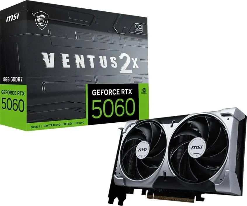 Видеокарта MSI GeForce RTX 5060 VENTUS 2X 8GB GDDR7 128 bit PCIe 5.0. Фото 5