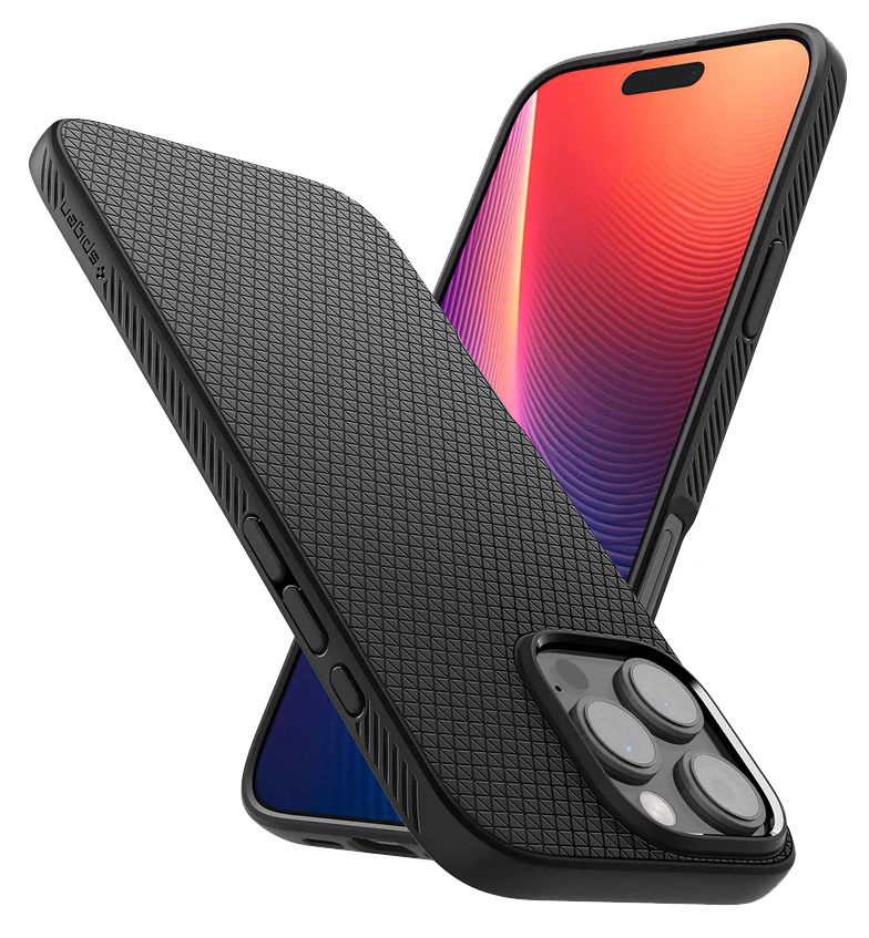 Накладка Spigen Liquid Air для iPhone 16 Pro Max, Matte Black (ACS07988). Фото 5