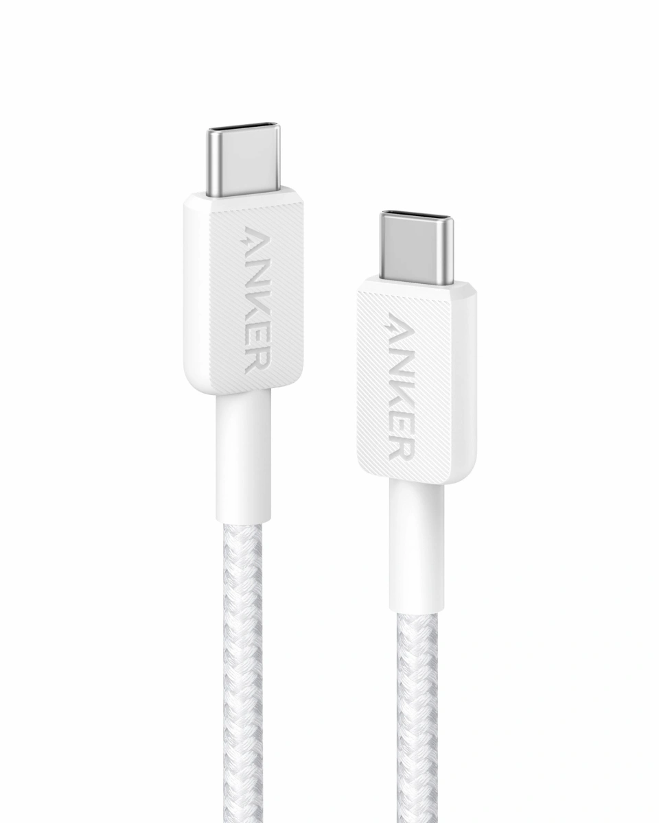 Кабель Anker 322 USB-C to USB-C 0.9м, Белый (A81F5P12). Фото 2