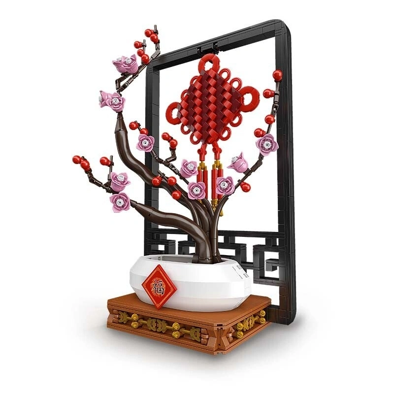 Конструктор Mould King Flower World 10014: Plum Chinese Knot. Фото 2