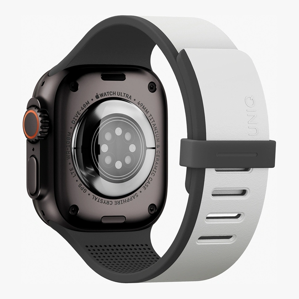 Ремешок Uniq для Apple Watch 44/45/49мм Revix IV reversible Magnetic, Mist Grey/Black (49MM-REV4MGRYBLK). Фото 2