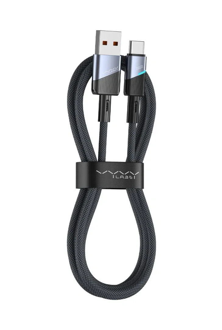 Кабель Vyvylabs Superb Series Fast Charging Cable USB to Type-C 3A 1м, Тёмно-серый (VCJLUC-GY). Фото 1