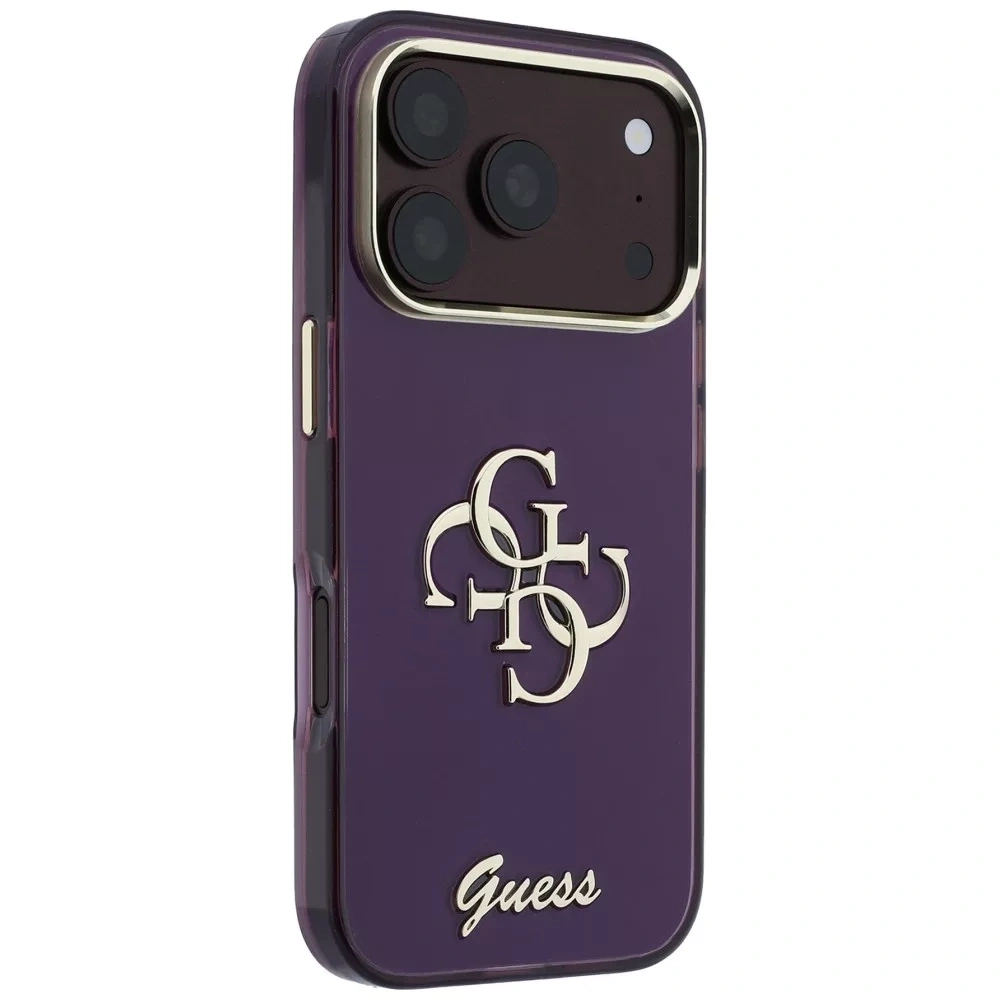 Накладка Guess для iPhone 18 Pro Max / 17 Pro Max IML 4G Big and Script metal logo & Cam Hard, Burgundy (GUHCP18X5HC4MLSU). Фото 3