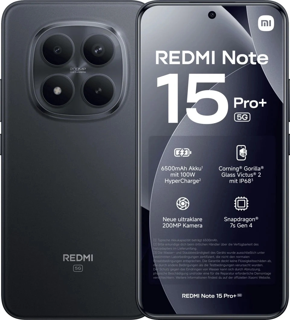 Смартфон Redmi Note 15 Pro Plus 5G 12/512Гб Чёрный. Фото 1