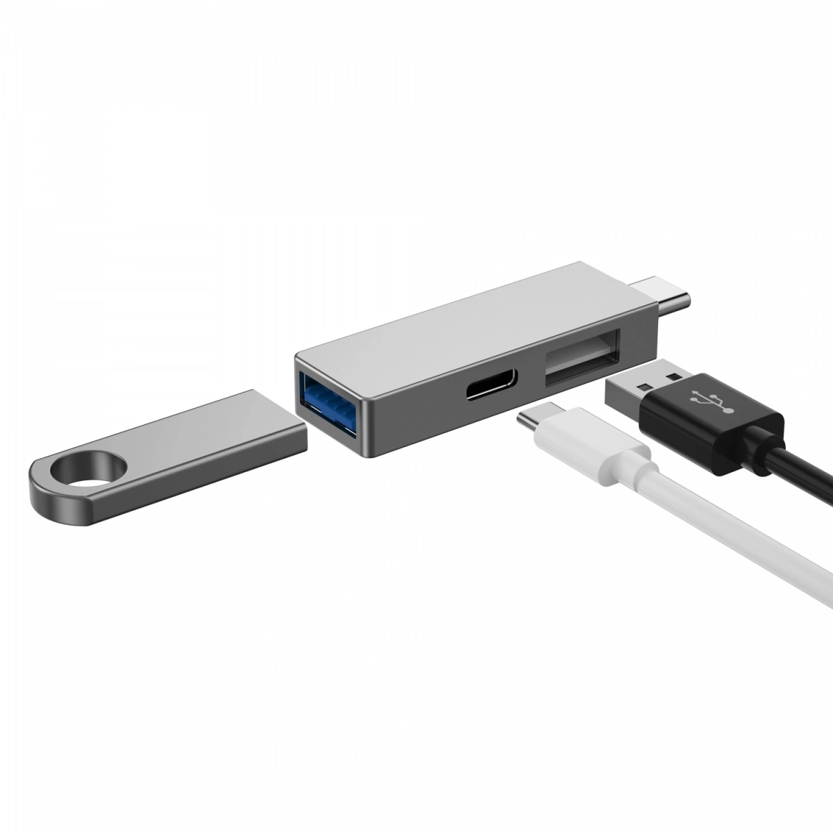 Хаб Wiwu Alpha T02 Pro USB-C, Grey. Фото 2