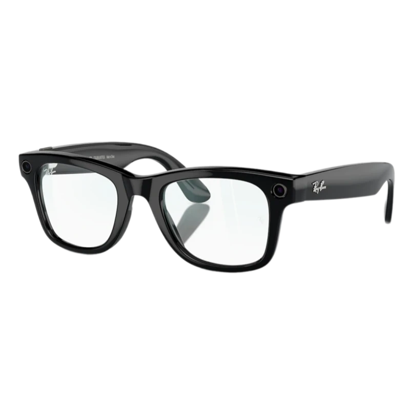 Умные очки Ray Ban Wayfarer RW4008 Shiny Black/Clear 155-53mm (601/SB53). Фото 1