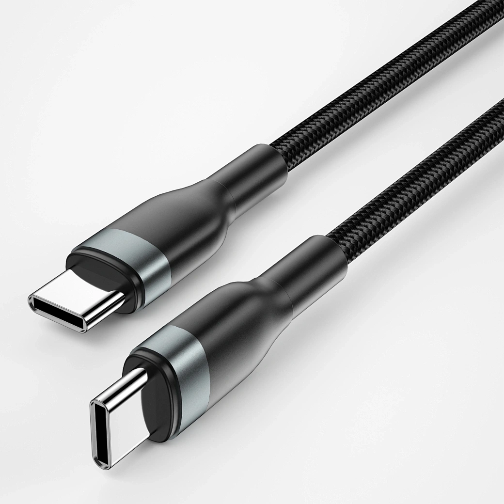 Кабель Wiwu Concise Type-C to Type-C PD Data Cable 100W, Black (Wi-C017). Фото 3