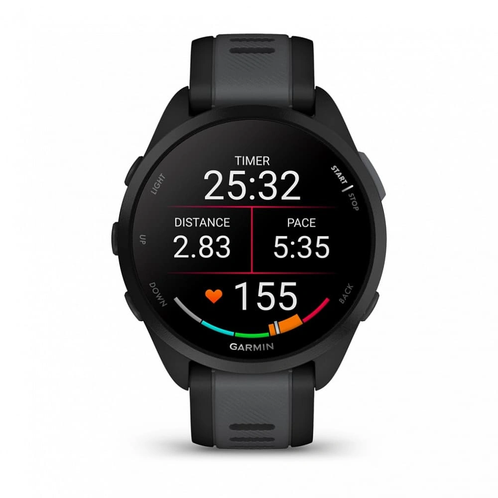 Умные часы Garmin Forerunner 165 Amoled Black/Slate Grey. Фото 2