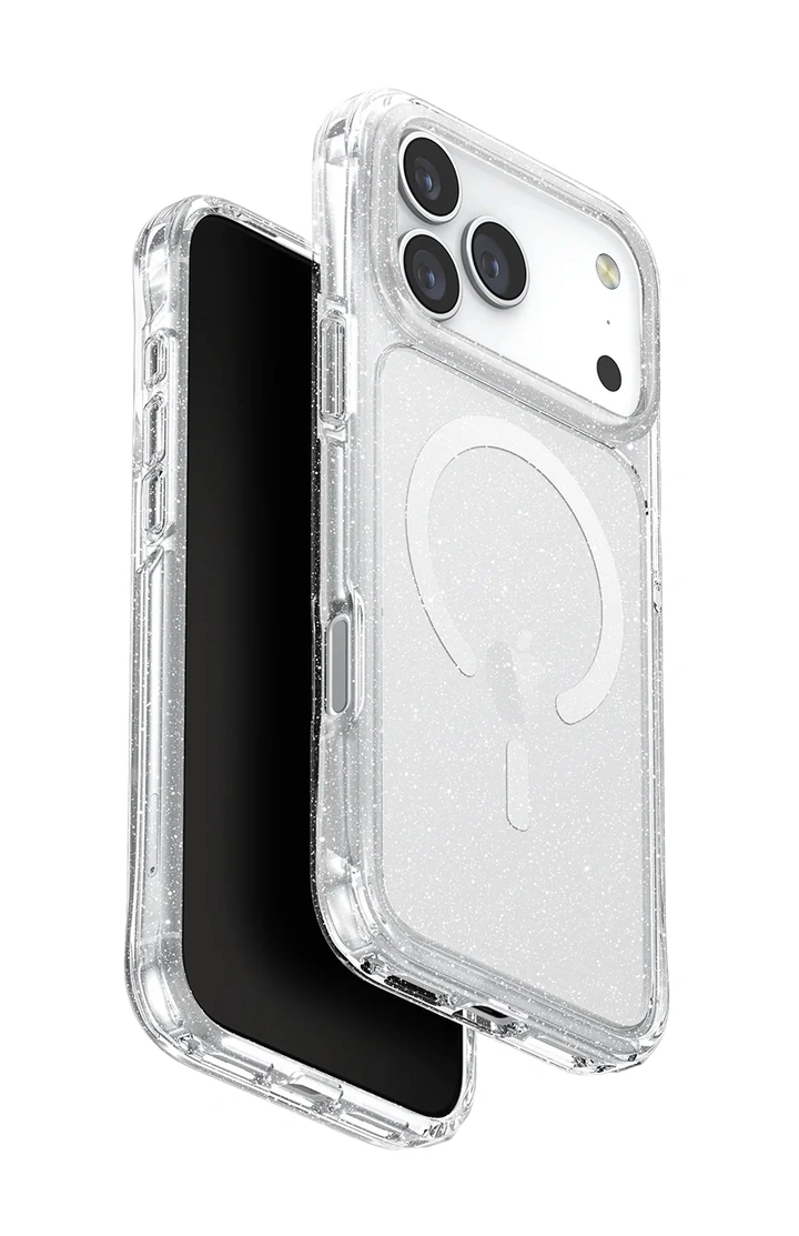 Накладка Uniq LifePro Xtreme MagSafe для iPhone 17 Pro Max, Светящаяся мишура (IP6.9P(2025)-LPRXMTLUC). Фото 1