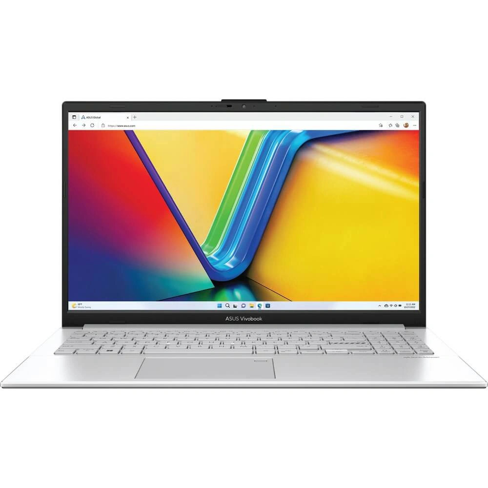 ASUS VivoBook Go 15 OLED E1504FA-L1834, Cool Silver (15.6" OLED, Ryzen 5 7520U, 16GB, SSD 512GB, AMD Radeon Graphics, noOS). Фото 1