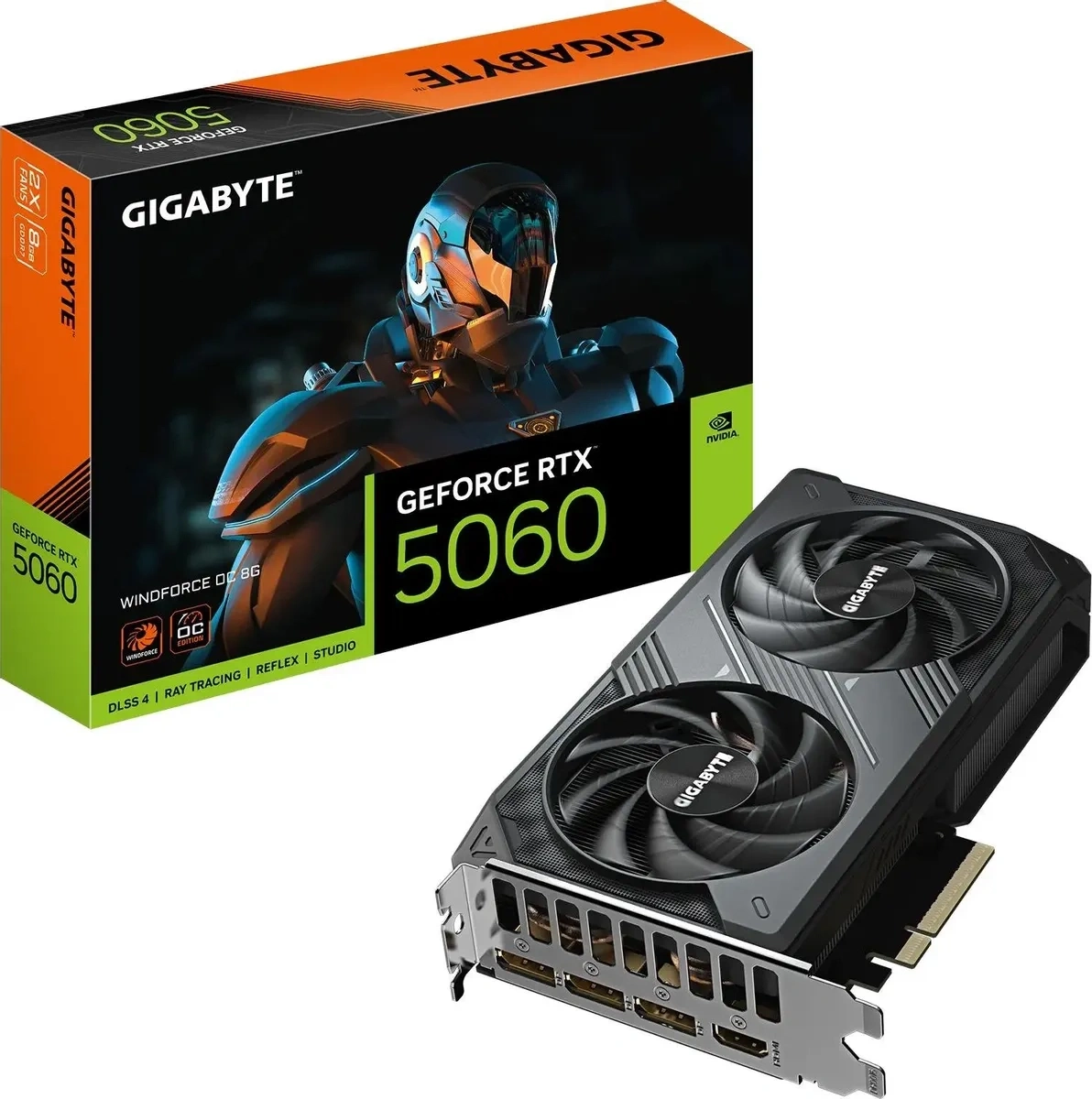 Видеокарта Gigabyte GeForce RTX 5060 WINDFORCE 8GB GDDR7 128 bit PCIe 5.0. Фото 7