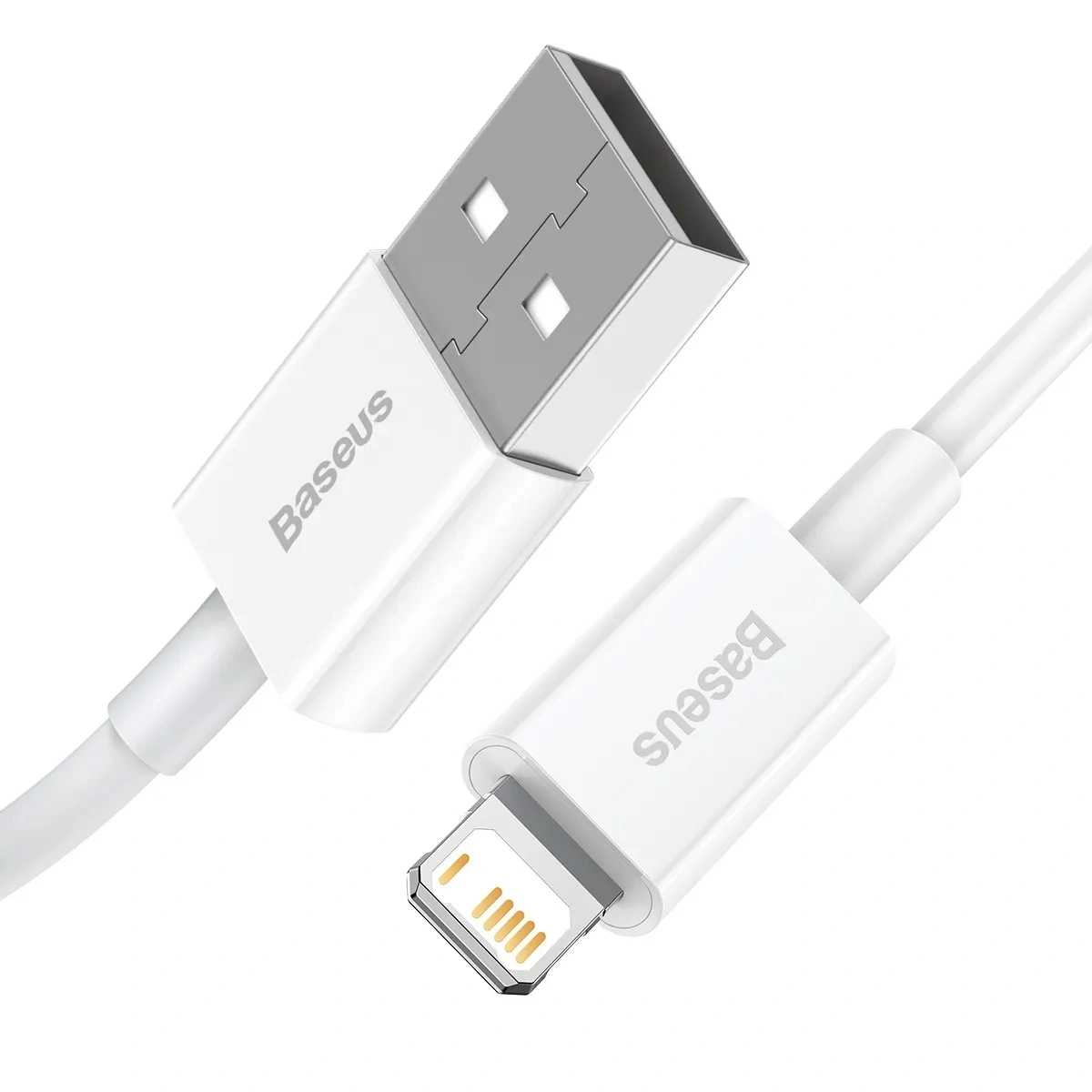 Кабель Baseus Superior Series Fast Charging Data Cable USB to iP 2.4A 1.5m, Белый (CALYS-A02). Фото 3