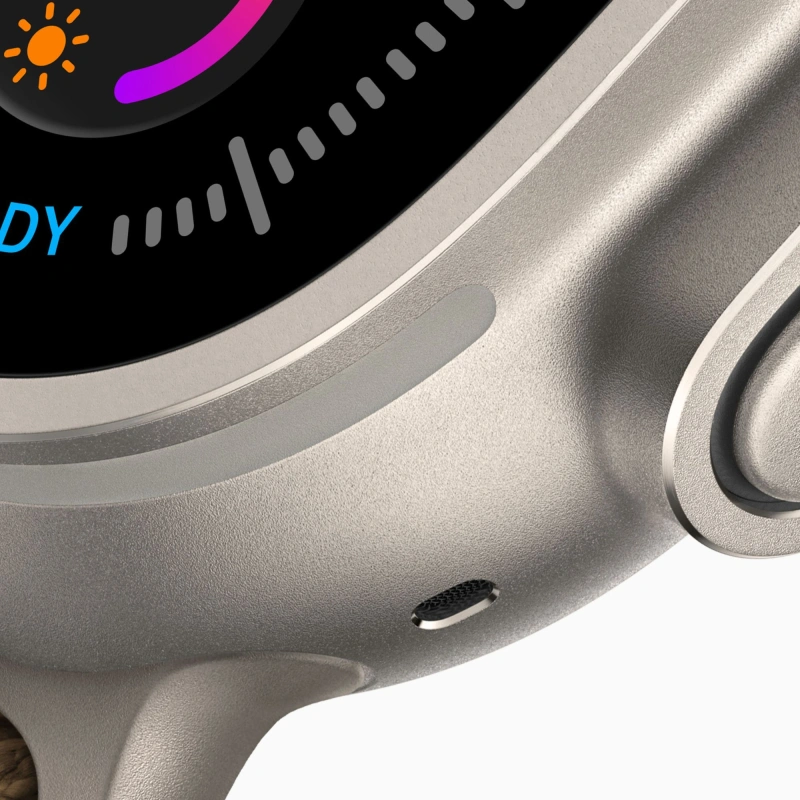 Умные часы Apple Watch Ultra 4 (2026) GPS+Cellular 49мм, Натуральный титановый корпус, ремешок "Песочная спортивная петля" размер M/L 145-220 мм (MJAQ4). Фото 4