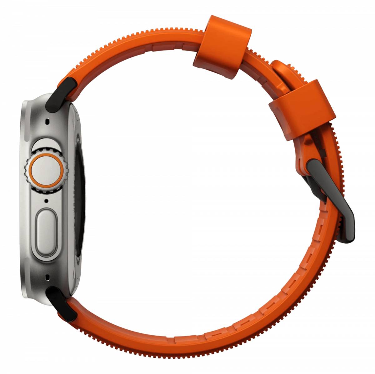 Ремешок Nomad Rugged Band для Apple Watch 42/44/45/49мм, Black/Ultra Orange (NM01217985). Фото 2