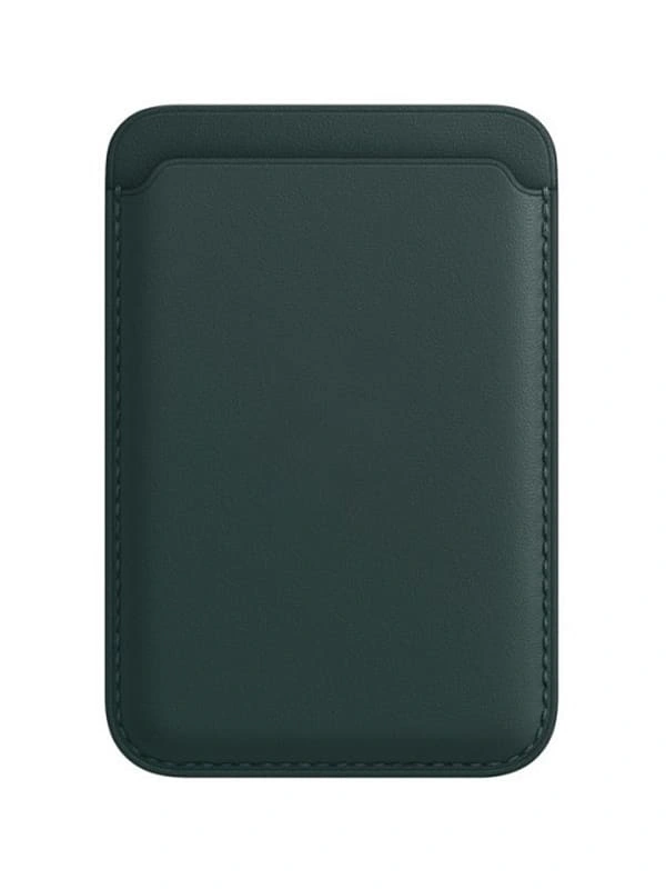 Магнитный бумажник Leather Wallet MagSafe для iPhone, Forest Green. Фото 1