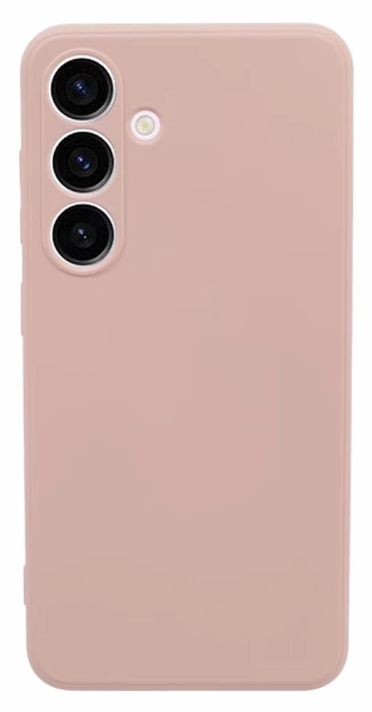 Накладка Silicone Case Logo для Samsung Galaxy S24, Пудровая. Фото 1