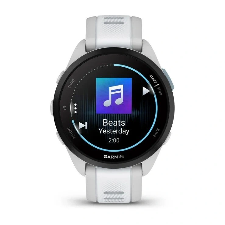 Умные часы Garmin Forerunner 165 Music Amoled, Серо-дымчатый/Белый камень (010-02863-31). Фото 4